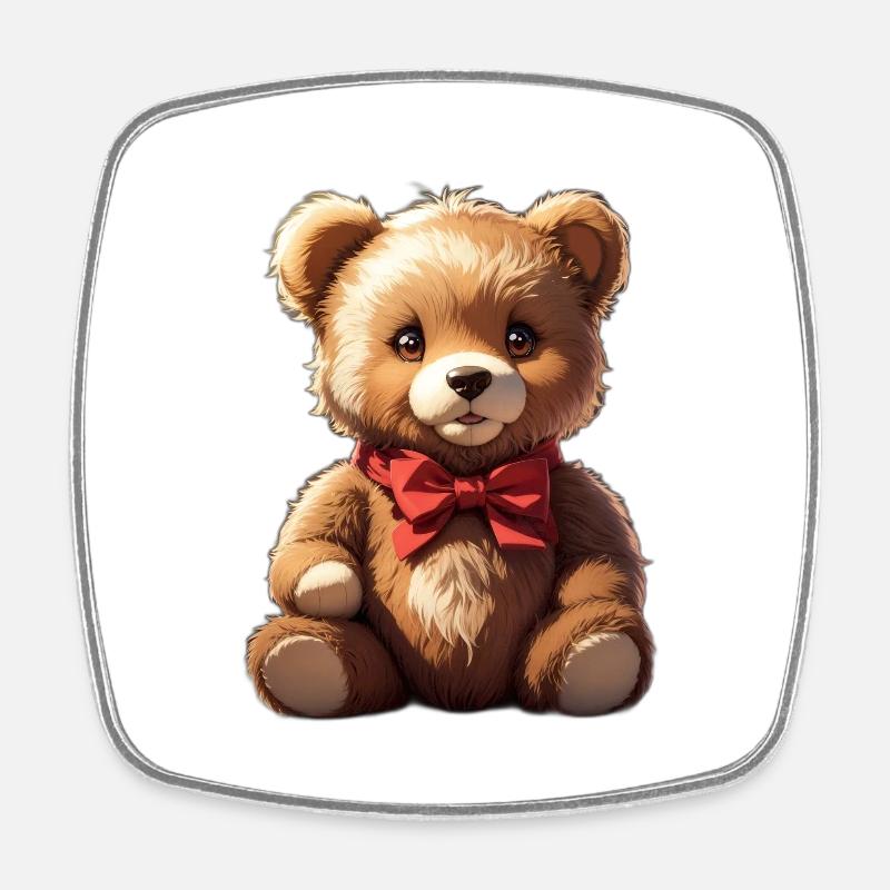 Teddy - Magnet carré - blanc