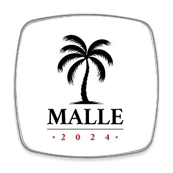Malle 2024 Mallorca Tour - Square fridge magnet - white - Front