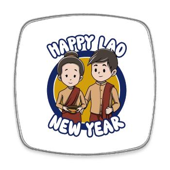Laos Laote Laoten Lao Neujahr I Geschenk - Viereckiger Kühlschrankmagnet - Weiß - Vorne