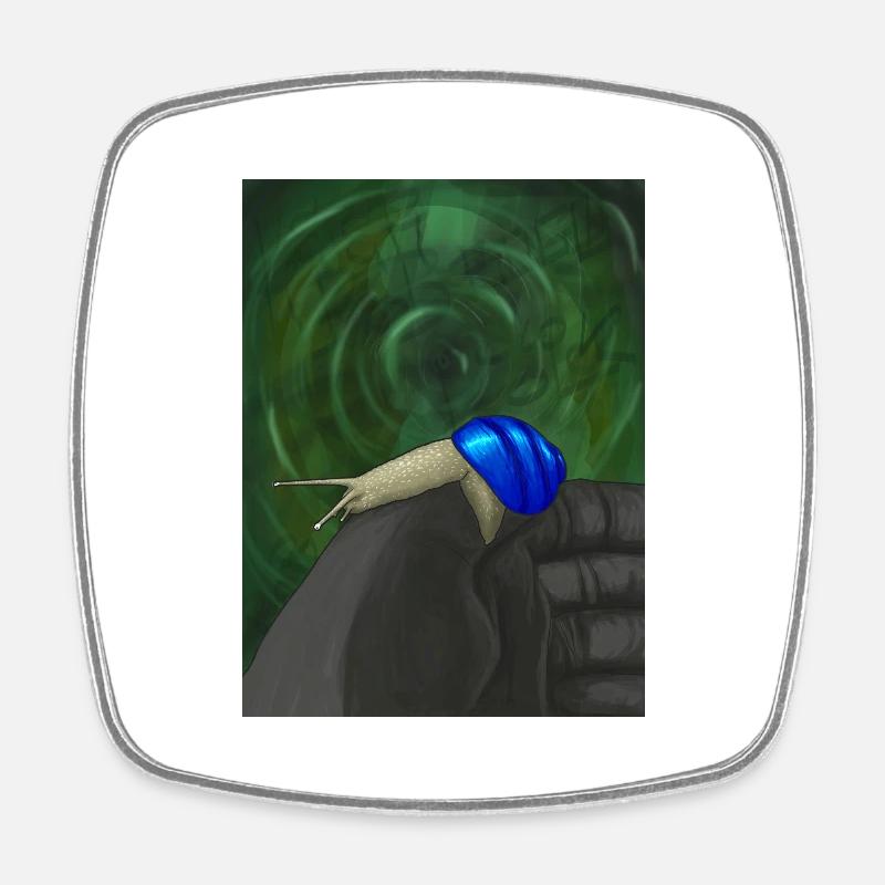Snail #01 - Square fridge magnet - white