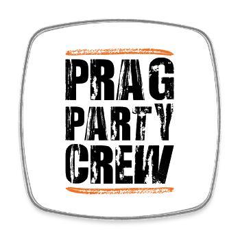 L’équipe de la fête de Prague - Magnet carré - blanc - Devant