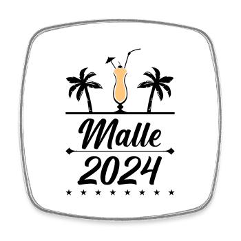 MALLE 2024 - Square fridge magnet - white - Front