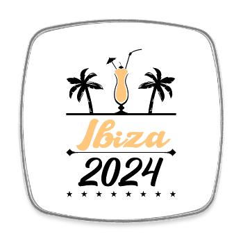 ibiza 2024 - Viereckiger Kühlschrankmagnet - Weiß - Vorne