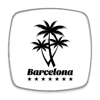 barcelona - Viereckiger Kühlschrankmagnet - Weiß - Vorne