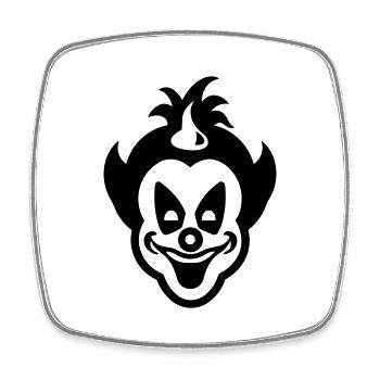 Clown - Square fridge magnet - white - Front