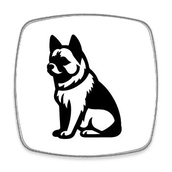 Akita Inu Dog Icon - Square fridge magnet - white - Front