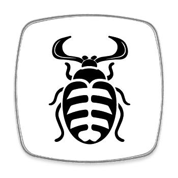 scarabée - Square fridge magnet - white - Front