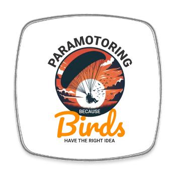 Motorschirmpilot Motorschirm Motorschirm - Viereckiger Kühlschrankmagnet - Weiß - Vorne