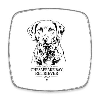 Chesapeake Bay Retriever Papa Chiens Chien Wilsigns - Magnet carré - blanc - Devant