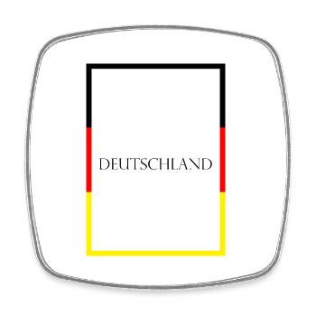 Germany Germany Statement Lettering with Flag - Square fridge magnet - white - Front