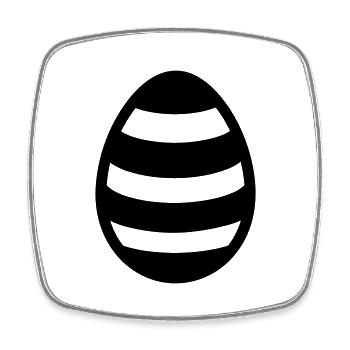 Egg - Square fridge magnet - white - Front