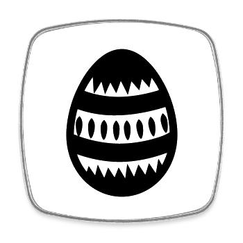 Egg - Square fridge magnet - white - Front