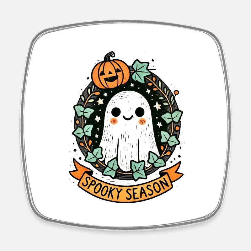Spooky Season - Square fridge magnet - white