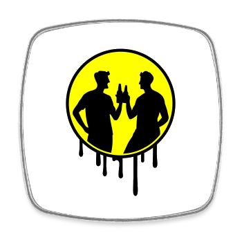 Team Group Celebrations - Square fridge magnet - white - Front
