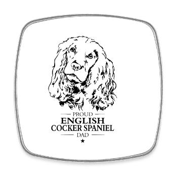 Cocker Anglais Épagneul Papa Chien Chien Wilsigns - Magnet carré - blanc - Devant