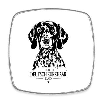 Deutsch Kurzhaar Dad Hunde Hund Wilsigns - Viereckiger Kühlschrankmagnet - Weiß - Vorne