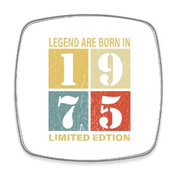 Original Calendar 1975 Vintage Birthday Rec - Square fridge magnet - white - Front