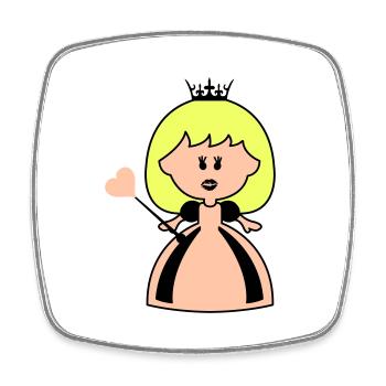 princesse amour - Magnet carré - blanc - Devant