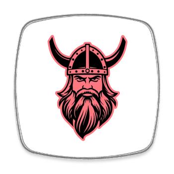 Viking Head Warrior Valhalla Odin - Square fridge magnet - white - Front