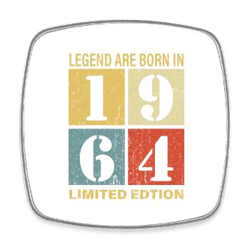 Original Calendrier 1964 Vintage anniversaire rétr - Magnet carré - blanc - Devant