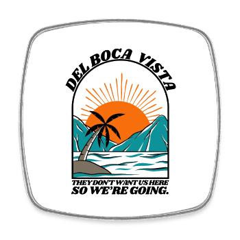 Del Boca Vista, Floride. Millésime - Magnet carré - blanc - Devant