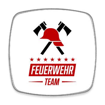 Fire Brigade Team - Square fridge magnet - white - Front