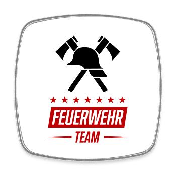 Fire Brigade Team - Square fridge magnet - white - Front