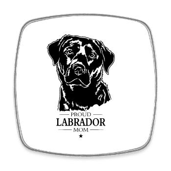 Labrador Mom Hunde Hund Labbi Wilsigns - Viereckiger Kühlschrankmagnet - Weiß - Vorne