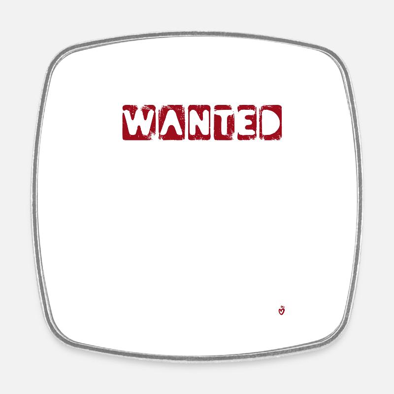 Wanted - Square fridge magnet - white