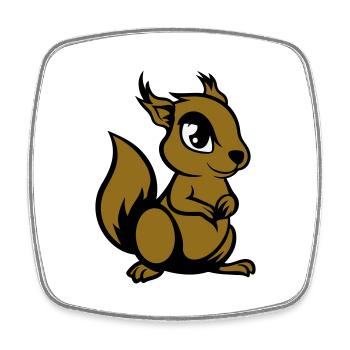 eichhörnchen comic tier - Viereckiger Kühlschrankmagnet - Weiß - Vorne