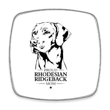 Rhodesian Ridgeback Maman Chien Chien Wilsigns - Magnet carré - blanc - Devant
