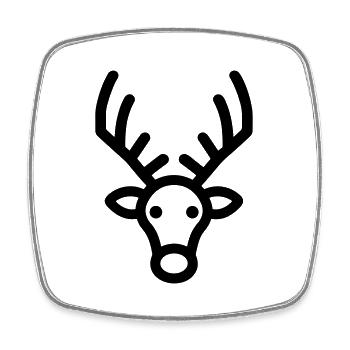 Christmas Reindeer - Square fridge magnet - white - Front