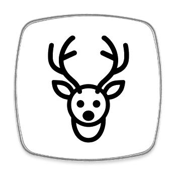Christmas Reindeer - Square fridge magnet - white - Front