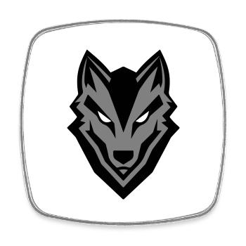 Wolf Icon - Square fridge magnet - white - Front