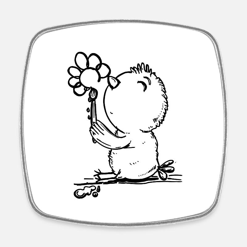 petit poussin mignon - Magnet carré - blanc