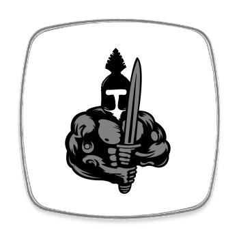 Spartan warrior - Square fridge magnet - white - Front
