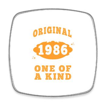 Vintage Born in 1986 made in 1986 39 years old. Art_20 - Square fridge magnet - white - Front