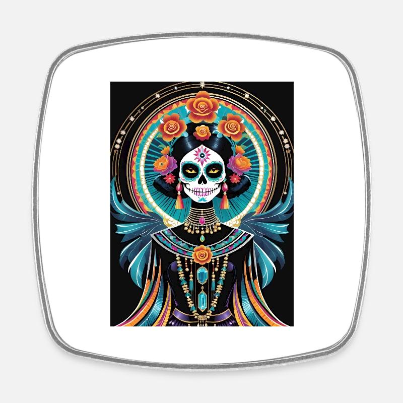 LA CATRINA DELUXE - Square fridge magnet - white