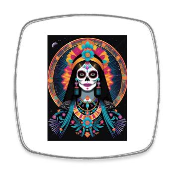 LA CATRINA DELUXE - Square fridge magnet - white - Front