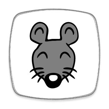 Mouse Mouse Cute Little Rat Rodent Friendly - Square fridge magnet - white - Front
