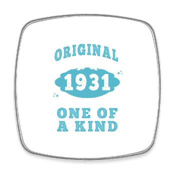 Original 1931 Vintage retro. Tshirt anniversaire 2 - Magnet carré - blanc - Devant