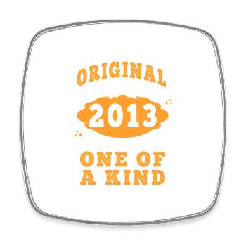 Vintage Born in 2013 made in 2013 12 years old. Art_20 - Square fridge magnet - white - Front