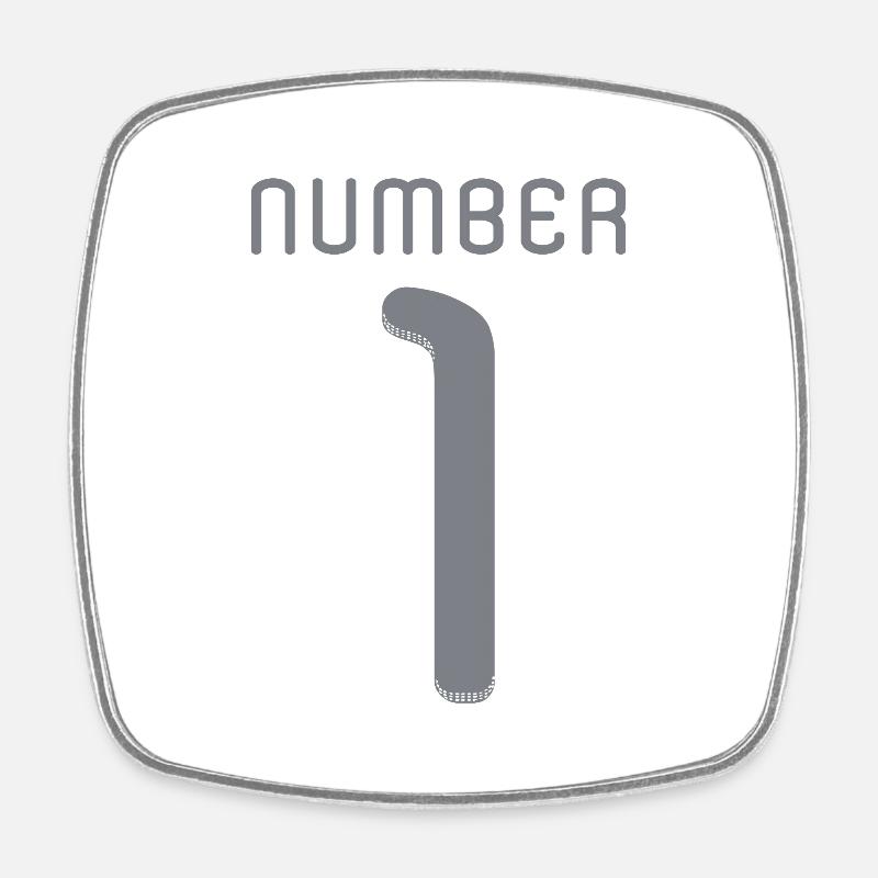 Numéro Un ☝ - Magnet carré - blanc