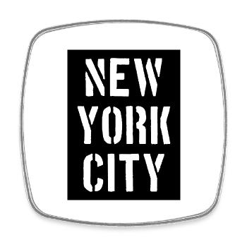 New York City - NYC - Manhattan - Brooklyn - Bronx - Viereckiger Kühlschrankmagnet - Weiß - Vorne