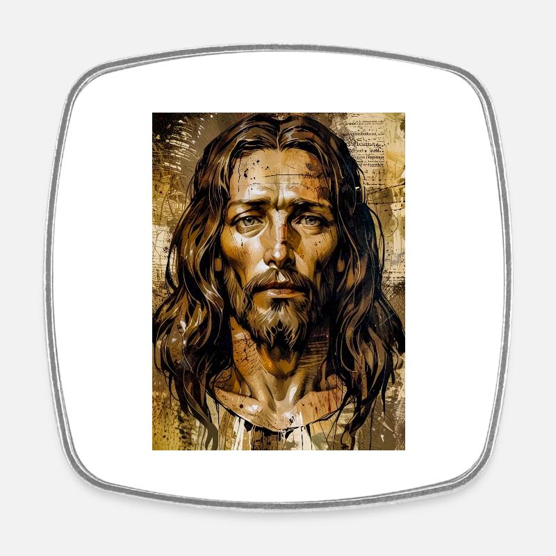 The Suffering Messiah - Square fridge magnet - white