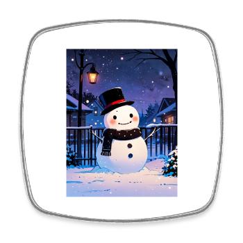 Built with Love - Square fridge magnet - white - Front