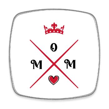 mom heart - Viereckiger Kühlschrankmagnet - Weiß - Vorne