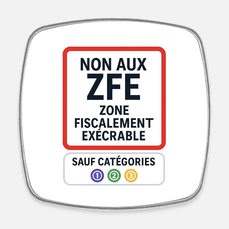 NO TO LEZS! (Panel) - Square fridge magnet - white