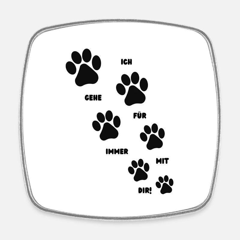 Dog Forever - Square fridge magnet - white
