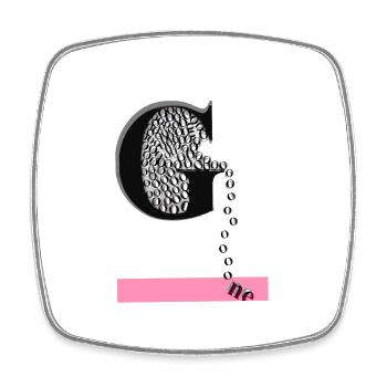 Gone in motion past lost - Square fridge magnet - white - Front